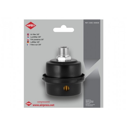 AIRPRESS FILTR POWIETRZA DO SPRĘŻARKI 3/8" METAL -zdjęcie numer 1