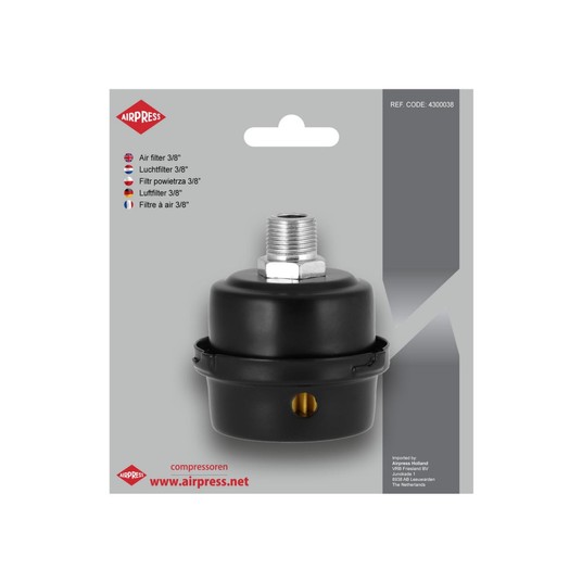 AIRPRESS FILTR POWIETRZA DO SPRĘŻARKI 3/8" METAL -zdjęcie numer 1