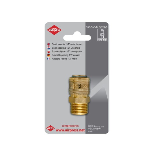 AIRPRESS SZYBKOZŁĄCZKA ŻEŃSK GW. ZEW. 1/2" 46848 -zdjęcie numer 1