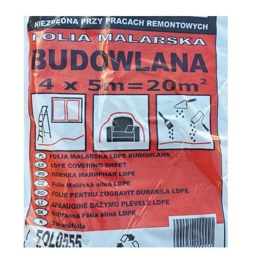 BAUM FOLIA BUDOWLANA CZARNA 4X 5m 20m2 PŁACHTA -zdjęcie numer 1