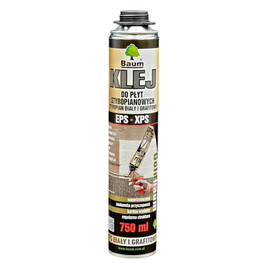 BAUM GOLDBAUM KLEJ DO PŁYT STYROPIAN. SZARY 750ml -zdjęcie numer 1