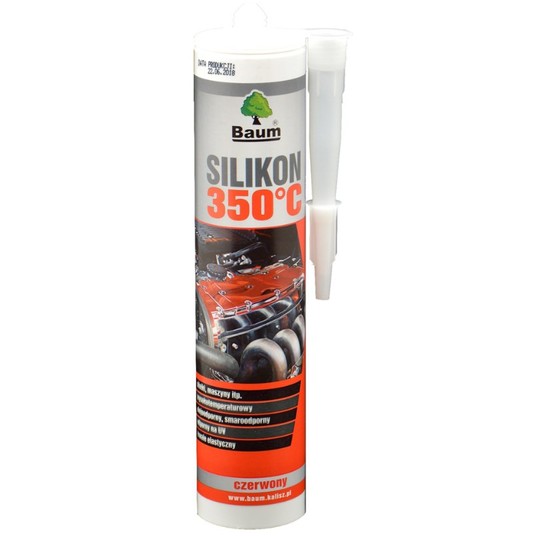 BAUM SILIKON WYSOKOTEMP. 300C CZERWONY 300ml -zdjęcie numer 1