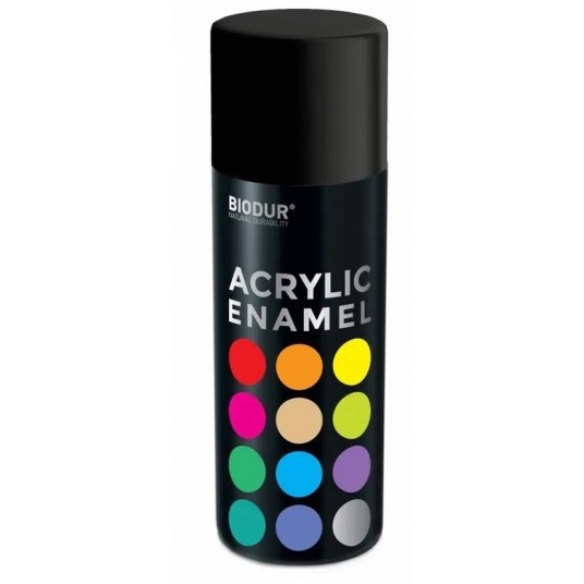 BIODUR SPRAY AKRYL CZARNY MAT RAL9005 400ml -zdjęcie numer 1