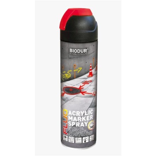 BIODUR SPRAY GEODEZYJNY FLUO CZERWONY 500ml -zdjęcie numer 1