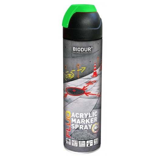 BIODUR SPRAY GEODEZYJNY FLUO ZIELONY 500ml -zdjęcie numer 1