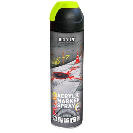 BIODUR SPRAY GEODEZYJNY FLUO ŻÓŁTY 500ml -zdjęcie numer 1