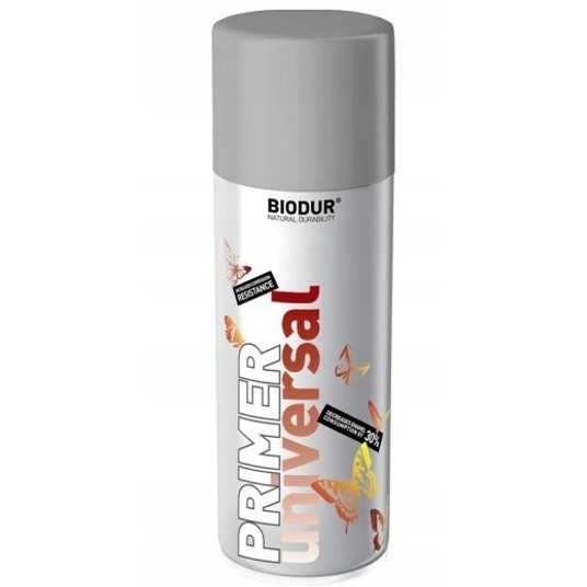 BIODUR SPRAY UNI. PODKŁADOWY SZARY RAL7040 400ml -zdjęcie numer 1