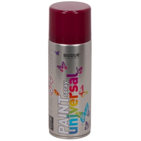BIODUR SPRAY UNI. RAL3005 CZERWONY PURPUROWY 400ml -zdjęcie numer 1