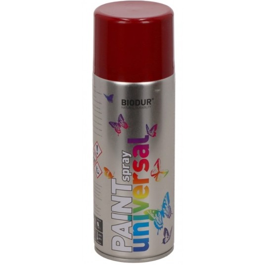 BIODUR SPRAY UNI. RAL3011 CZERWONY TLENKOWY 400ml -zdjęcie numer 1