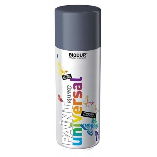 BIODUR SPRAY UNI. RAL7016 SZARY ANTRACYT POŁ 400ml -zdjęcie numer 1
