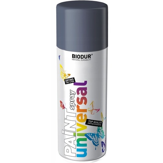 BIODUR SPRAY UNI. RAL7024 SZARY CIEMNY 400ml -zdjęcie numer 1