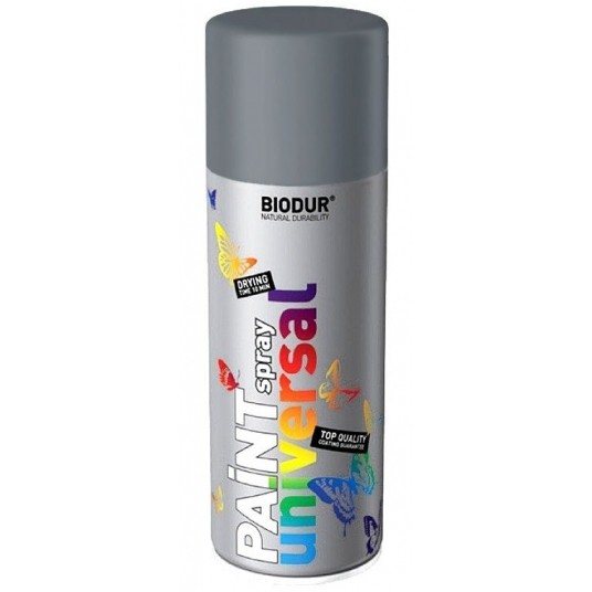 BIODUR SPRAY UNI. RAL7046 SZARY 400ml -zdjęcie numer 1