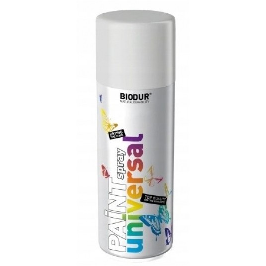 BIODUR SPRAY UNI. RAL9006 SREBRNY 400ml -zdjęcie numer 1
