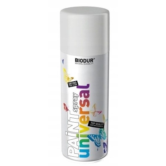 BIODUR SPRAY UNI. RAL9006 SREBRNY 400ml -zdjęcie numer 1