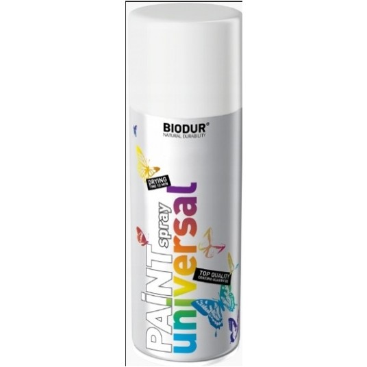 BIODUR SPRAY UNI. RAL9010 BIAŁY MAT 400ml -zdjęcie numer 1