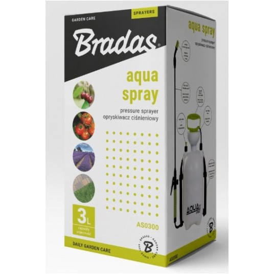 BRADAS OPRYSKIWACZ CIŚNIENIOWY 3L AQUA SPRAY -zdjęcie numer 3