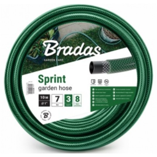 BRADAS WĄŻ OGRODOWY ZIELONY SPRINT 1" 10m -zdjęcie numer 1