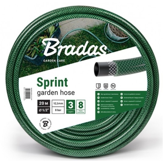 BRADAS WĄŻ OGRODOWY ZIELONY SPRINT 3/4" 20m -zdjęcie numer 1