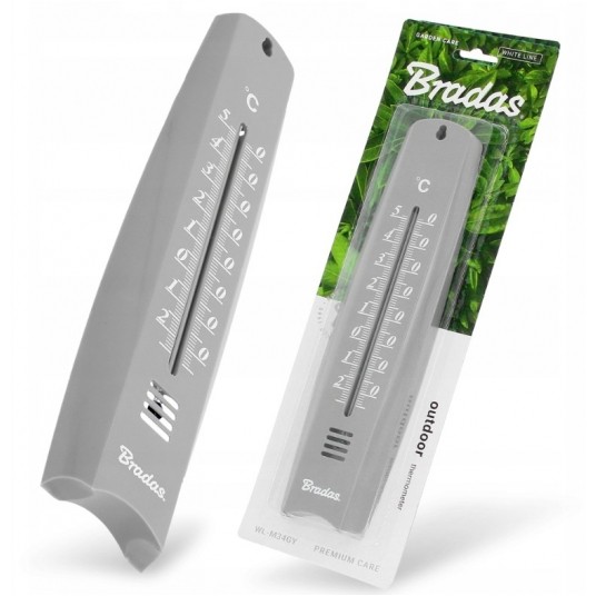 BRADAS WHITE LINE TERMOMETR ZEW. PLASTIKOWY SZARY -zdjęcie numer 1