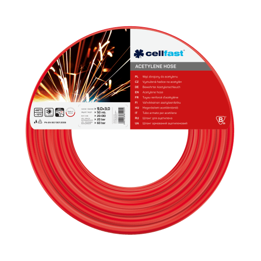 CELLFAST WĄŻ DO ACETYLENU 9.0mm 3mm -zdjęcie numer 1