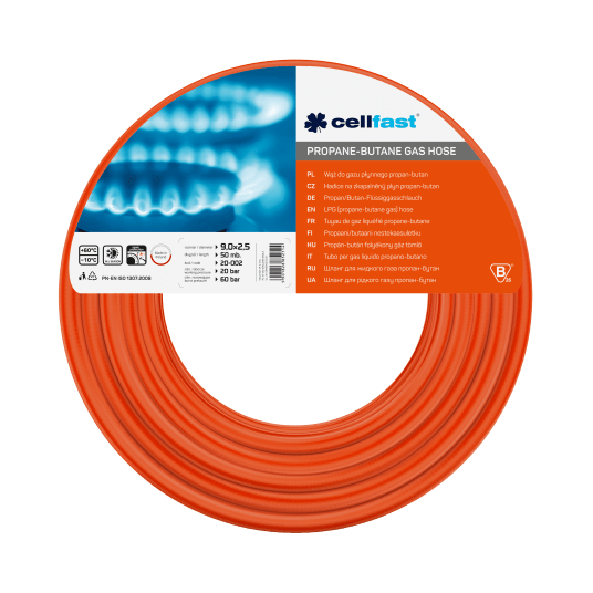 CELLFAST WĄŻ DO GAZU PROPAN-BUTAN 9mm 2,5mm -zdjęcie numer 1