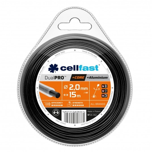 CELLFAST ŻYŁKA TNĄCA Z RDZENIEM DUAL PRO 2,0mm 15m -zdjęcie numer 1