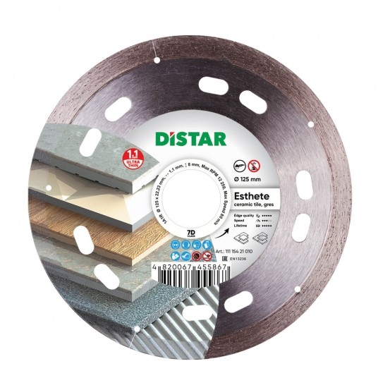 DISTAR TARCZA DIAM 125x1,1x8 CIĄGŁA ESTHETE -zdjęcie numer 1