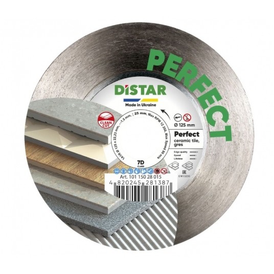 DISTAR TARCZA DIAM 125X1,5X22,23 1A1R PERFECT -zdjęcie numer 1