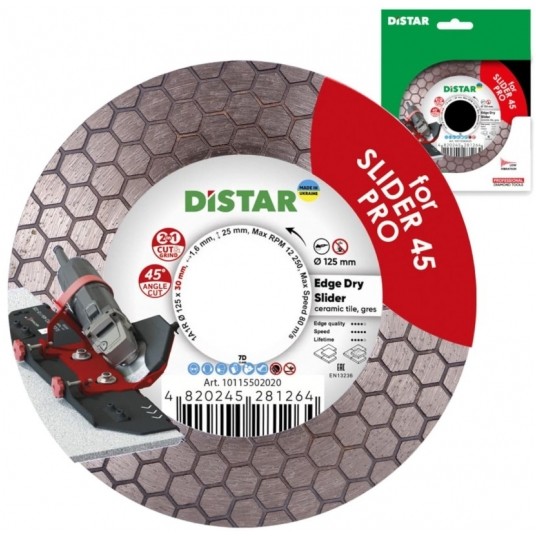 DISTAR TARCZA DIAM 125x1,6x25x30 EDGE DRY SLIDER -zdjęcie numer 1