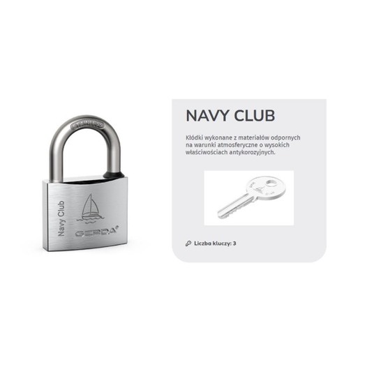 GERDA KŁÓDKA NIERDZEWNA NAVY CLUB KCNP 30 -zdjęcie numer 1