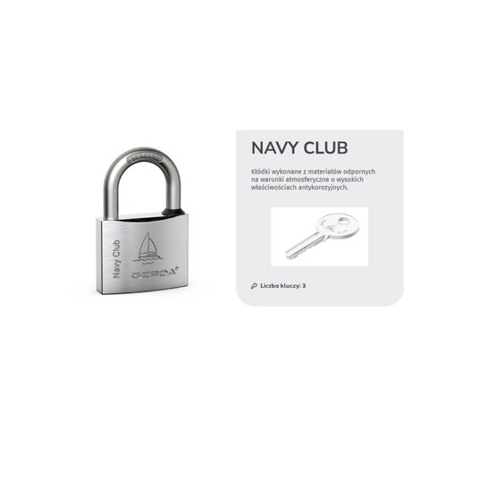 GERDA KŁÓDKA NIERDZEWNA NAVY CLUB KCNP 50 -zdjęcie numer 1