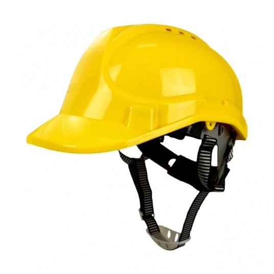 KASK OCHRONNY WALTER 4-PKT WENTYLOWANY ŻÓŁTY -zdjęcie numer 1