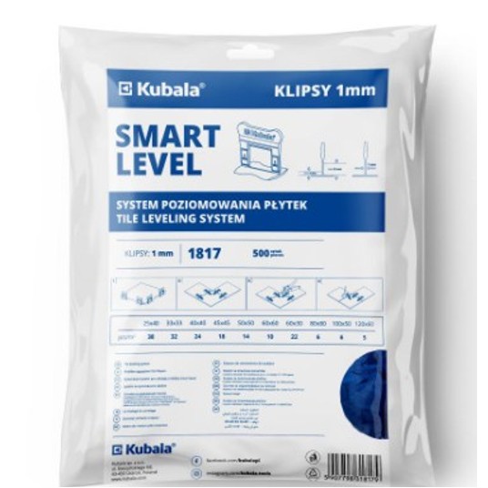 KUBALA SMART LEVEL KLIPSY 1.0mm 500szt 1817 -zdjęcie numer 1