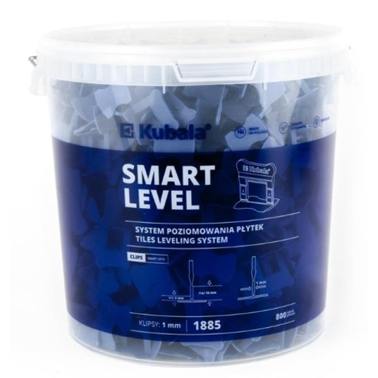 KUBALA SMART LEVEL KLIPSY 1.0mm 800szt 1885 -zdjęcie numer 1