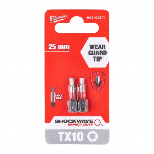 MILWAUKEE GROT TORX TX10 25mm SHOCKWAVE BL -zdjęcie numer 2