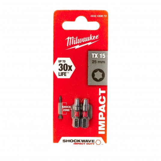 MILWAUKEE GROT TORX TX15 25mm SHOCKWAVE BL -zdjęcie numer 2