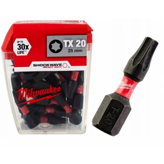 MILWAUKEE GROT TORX TX20 25mm SHOCKWAVE -zdjęcie numer 1