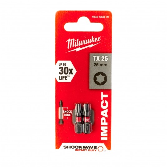 MILWAUKEE GROT TORX TX25 25mm SHOCKWAVE BL -zdjęcie numer 2