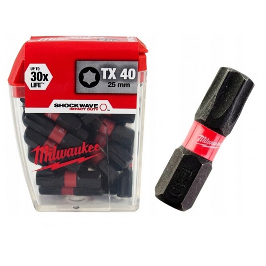 MILWAUKEE GROT TORX TX40 25mm SHOCKWAVE -zdjęcie numer 2