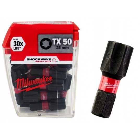 MILWAUKEE GROT TORX TX50 25mm SHOCKWAVE -zdjęcie numer 2