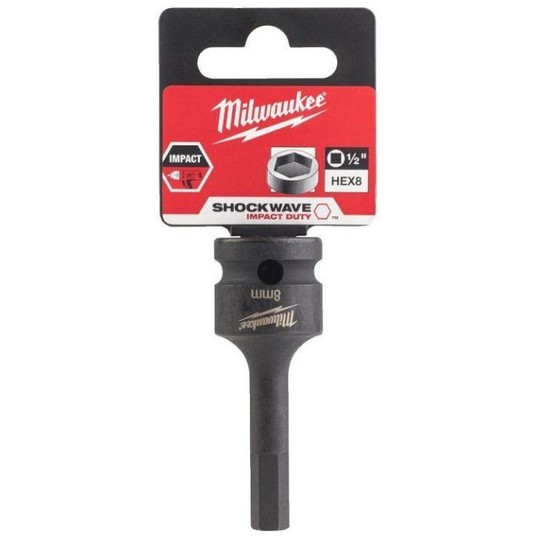 MILWAUKEE KLUCZ WPUSTOWY UDAROWY IMBUS 1/2" HEX 8 -zdjęcie numer 2