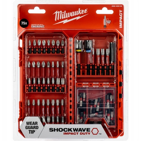 MILWAUKEE KOMPLET BITÓW UDAROWYCH 75szt 4932492008 -zdjęcie numer 2