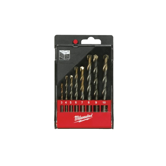 MILWAUKEE KOMPLET WIERTEŁ DO BETONU 8szt 3-10mm -zdjęcie numer 1
