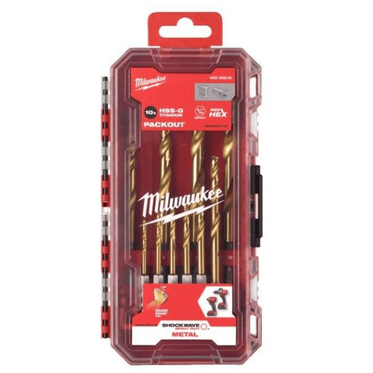 MILWAUKEE KOMPLET WIERTEŁ HSS-G TIT. 1-10mm 10szt -zdjęcie numer 1