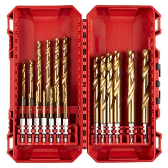 MILWAUKEE KOMPLET WIERTEŁ HSS-G TIT. 1-10mm 19szt -zdjęcie numer 1