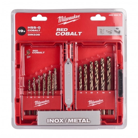 MILWAUKEE KOMPLET WIERTEŁ KOBALT HSS-CO5 19szt -zdjęcie numer 4