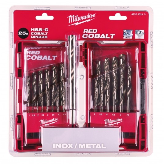MILWAUKEE KOMPLET WIERTEŁ KOBALT HSS-CO5 25szt -zdjęcie numer 3