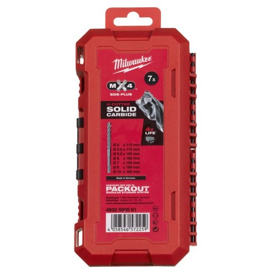 MILWAUKEE KOMPLET WIERTEŁ SDS+ 7szt 4932500061 -zdjęcie numer 2
