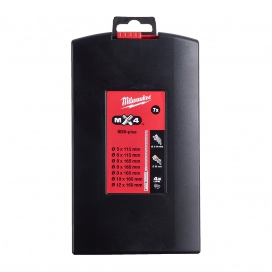 MILWAUKEE KOMPLET WIERTEŁ SDS+ MX4 7szt 4932478626 -zdjęcie numer 2