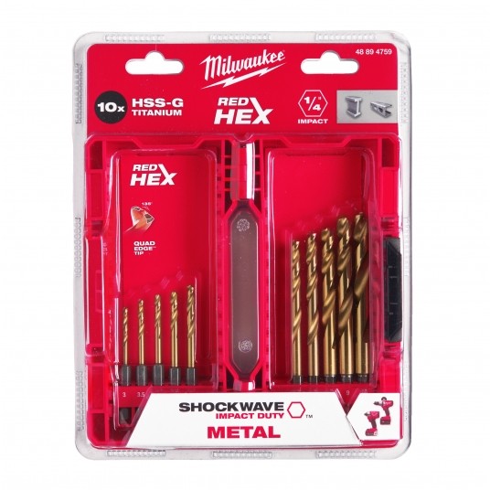 MILWAUKEE KOMPLET WIERTEŁ SHOCKWAVE 10szt 48894759 -zdjęcie numer 5